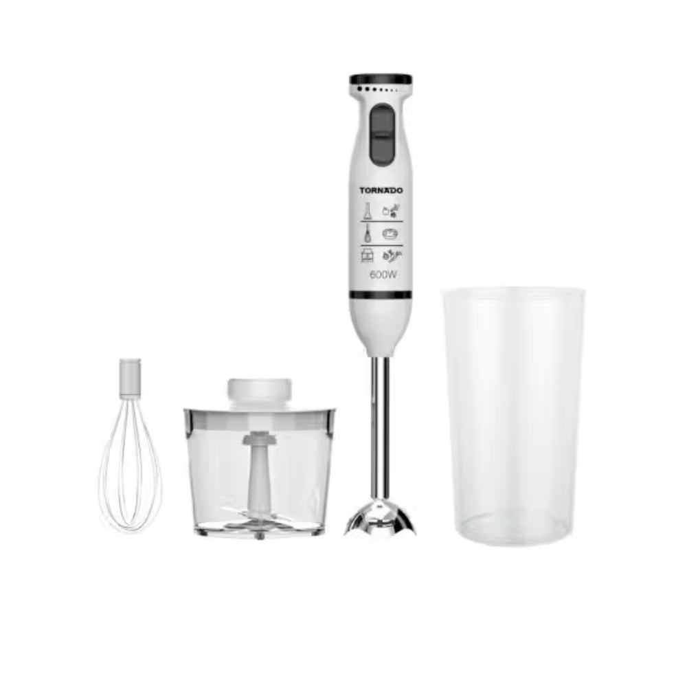 Tornado Hand Blender 600 Watt 700 ml White HB-600GWT. Tornado Hand Blender 600 Watt 700 ml White HB-600GWT.